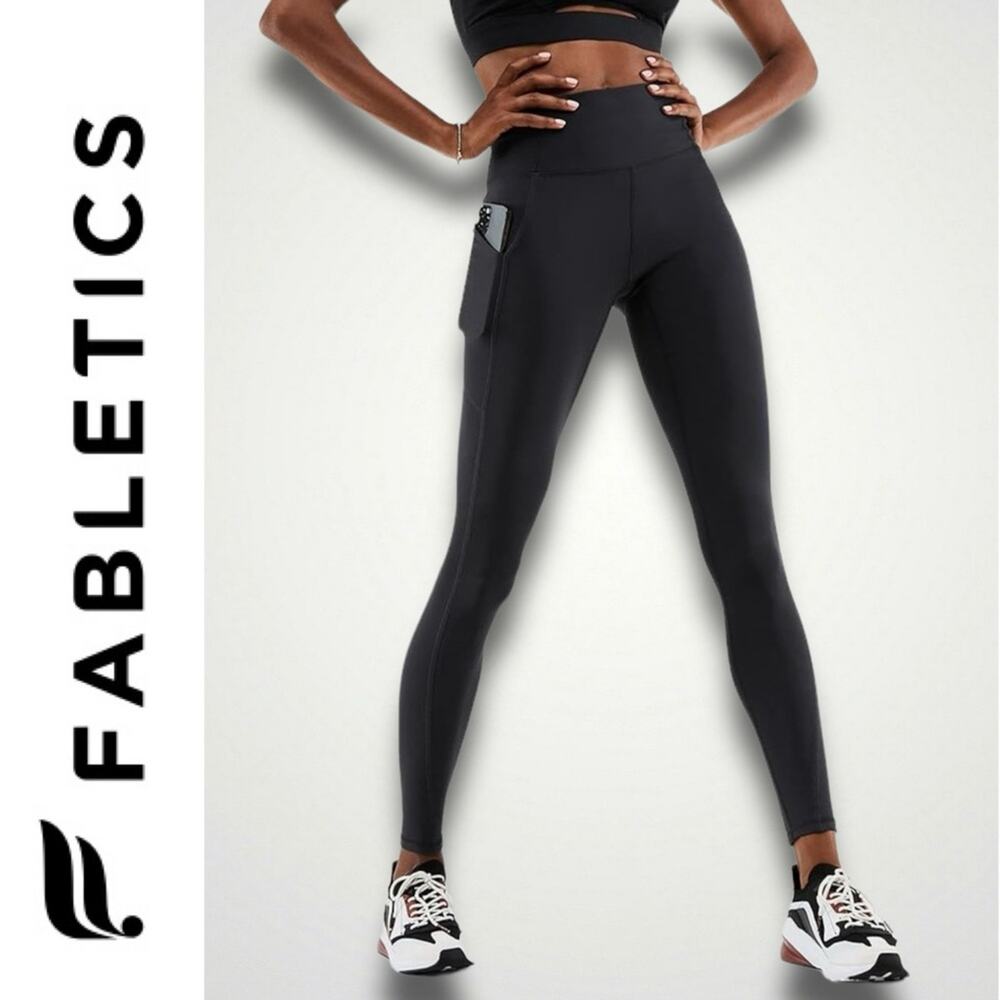 Fabletics NWT Oasis PureLuxe Athleisure Yoga High-Waisted Legging Black Medium - Picture 5 of 14